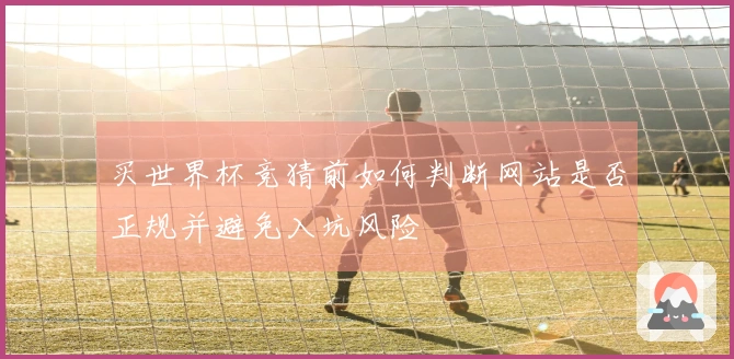 买世界杯竞猜前如何判断网站是否正规并避免入坑风险